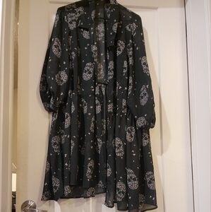 NWOT Torrid 6x Floral Skull Chiffon Kimono